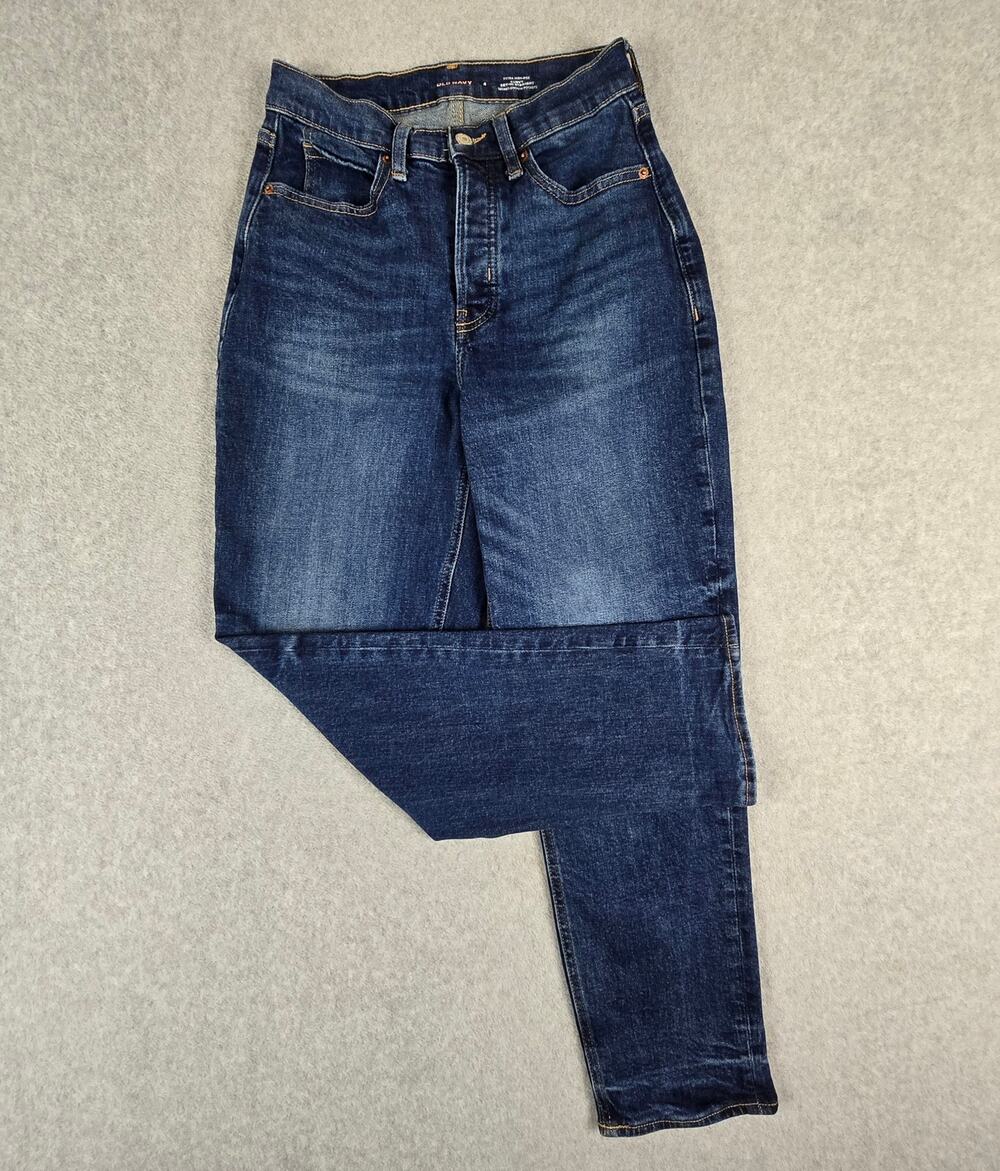 Old Navy Jeans Womens Size 4 Curvy Sky Hi Straight Button Fly 24" Waist